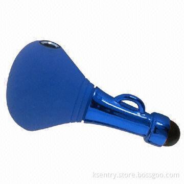 Promotional novelty phone stand with stylus touch pen and earphone music splitter functions, OEM ok